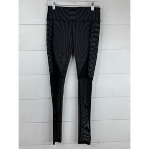 NEW Alo Yoga Leggings Women SMALL Black ARCHES MOTION MESH SHEER LOW RISE
